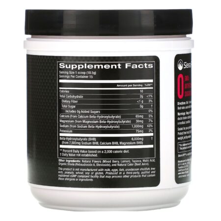 Sierra Fit, BHB Cetogênico em Pó, Beta-Hidroxibutirato, Limonada com Frutos Silvestres, 158 g (5,55 oz) - Image 2