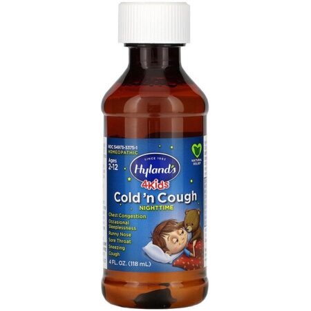 Hyland's, 4 Kids, Cold 'n Cough Nighttime, Ages 2-12, 4 fl oz (118 ml)