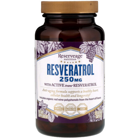 ReserveAge Nutrition, Resveratrol com Trans-Resveratrol Ativo, 250 mg, 120 Cápsulas Vegetais - Image 3