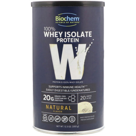 Biochem, 100% Whey Isolate Protein, Natural, 12.3 oz (350 g)