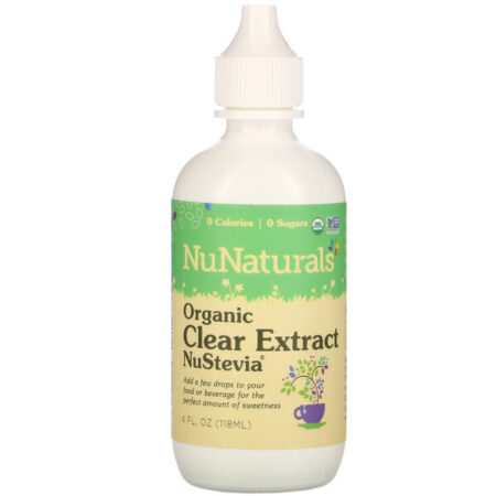 NuNaturals, NuStevia, Organic Clear Extract, 4 fl oz (118 ml)