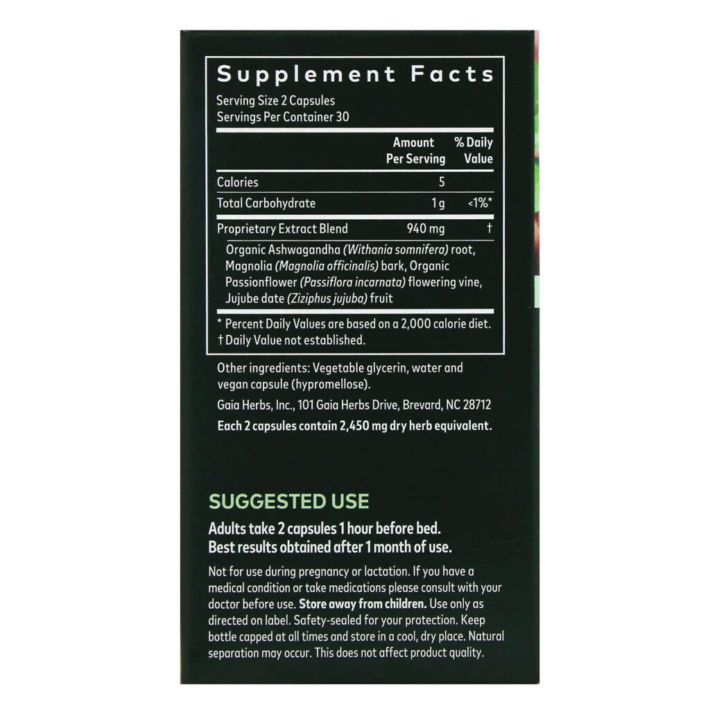 Gaia Herbs, SleepThru, 60 Vegan Liquid Phyto-Caps - Imagem 3
