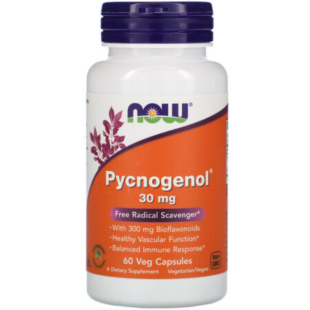 Now Foods, Pycnogenol, 30 mg, 60 Cápsulas Vegetais