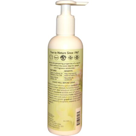 Aubrey Organics, Body Lotion with Macadamia Nut Oil, Unscented, 8 fl oz (237 ml) - Image 2