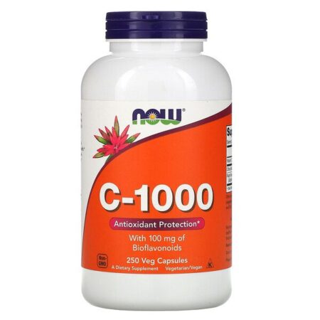 Now Foods, C-1000, com 100 mg de Bioflavonoides, 250 Cápsulas Vegetais