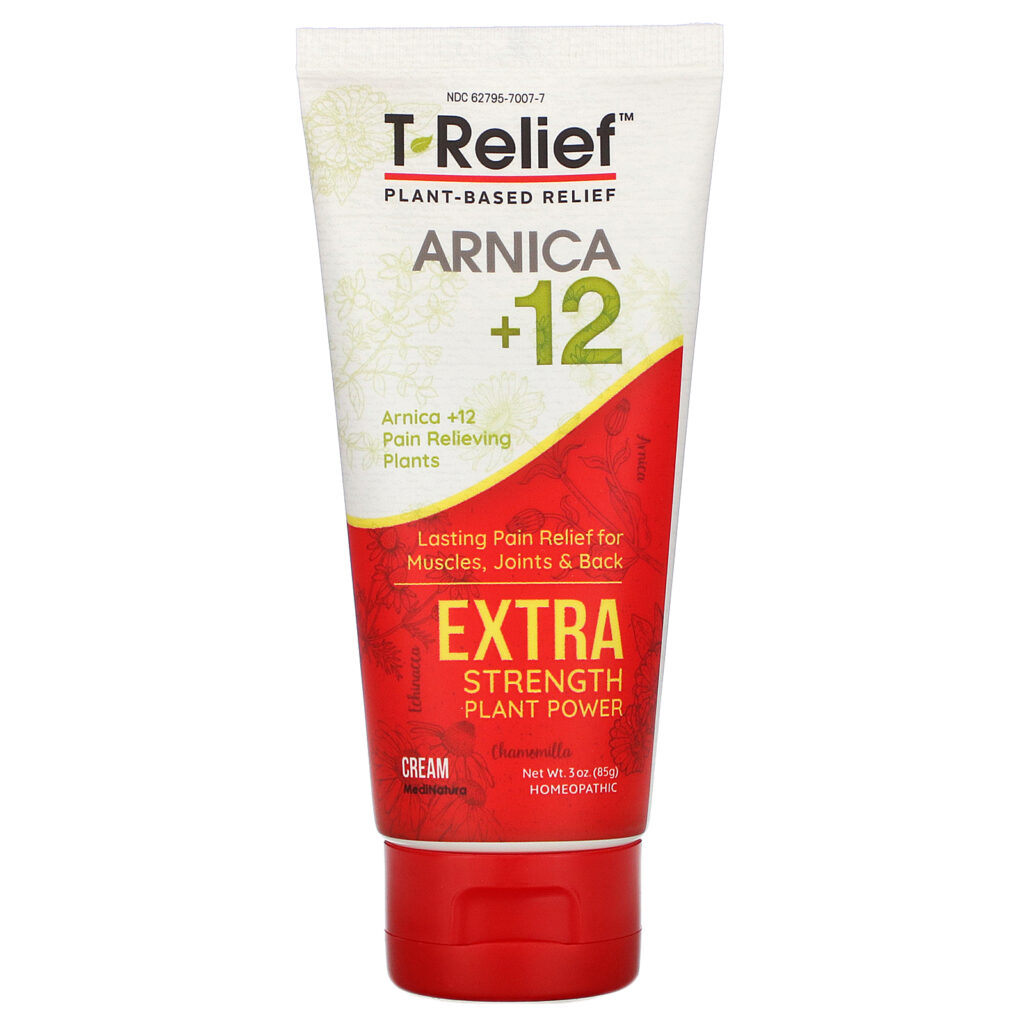 MediNatura, T-Relief, Extra Strength Plant Power Cream, Chamomilla, 3 oz (85 g) - Imagem 3