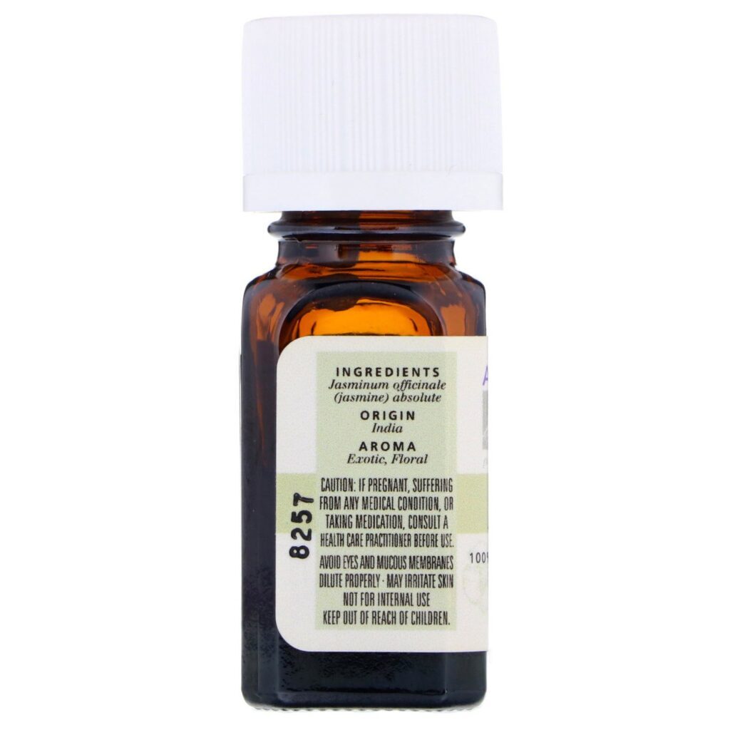 Aura Cacia, Óleo Essencial 100% Puro, Jasmim Puro, .125 fl oz (3,7 ml) - Imagem 2