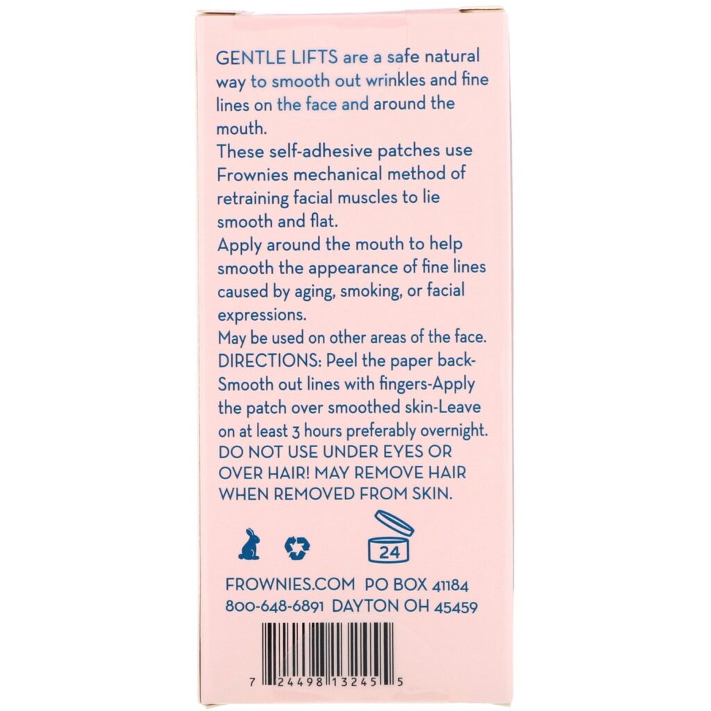 Frownies, Gentle Lifts, Tratamento de Rugas para as Linhas dos Lábios, 60 Adesivos - Imagem 2
