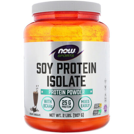 Now Foods, Sports, Isolado de Proteína de Soja, Chocolate Cremoso, 907 g (2 lb)