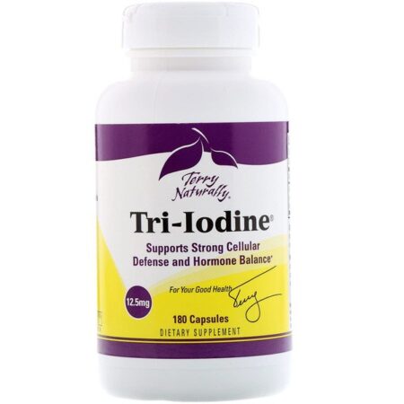 Terry Naturally, Terry Naturalmente, Tri-Iodine, 12,5 mg, 180 Cápsulas