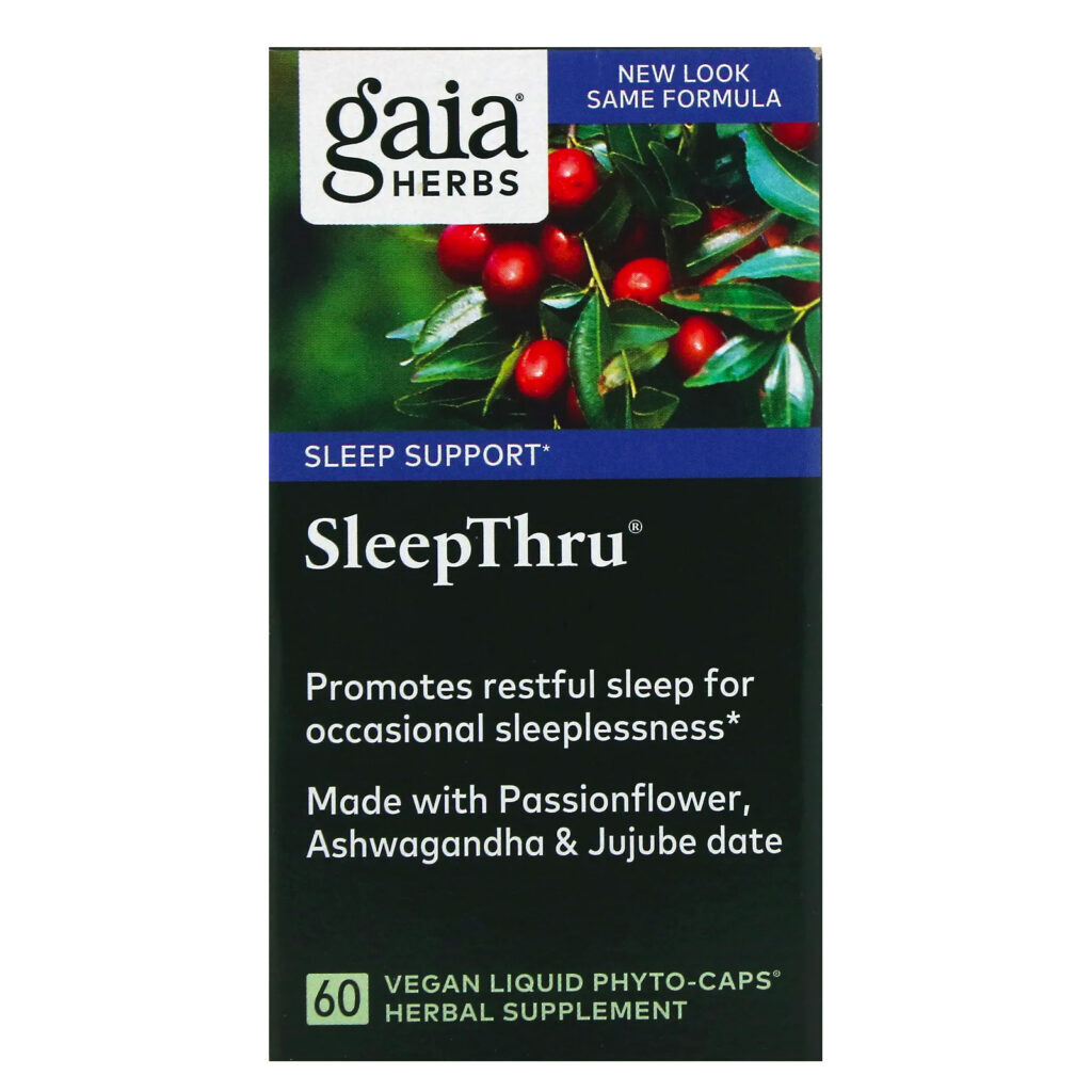 Gaia Herbs, SleepThru, 60 Vegan Liquid Phyto-Caps - Imagem 2
