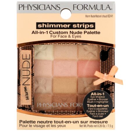 Physicians Formula, Shimmer Strips, All-in-1 Custom Paleta Nude, Nude quente, 0.26 oz (7.5 g) - Image 3