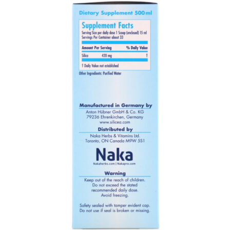 Naka Herbs & Vitamins Ltd, Hubner, Original Silica Gel, 500 ml (17 fl oz) - Image 2