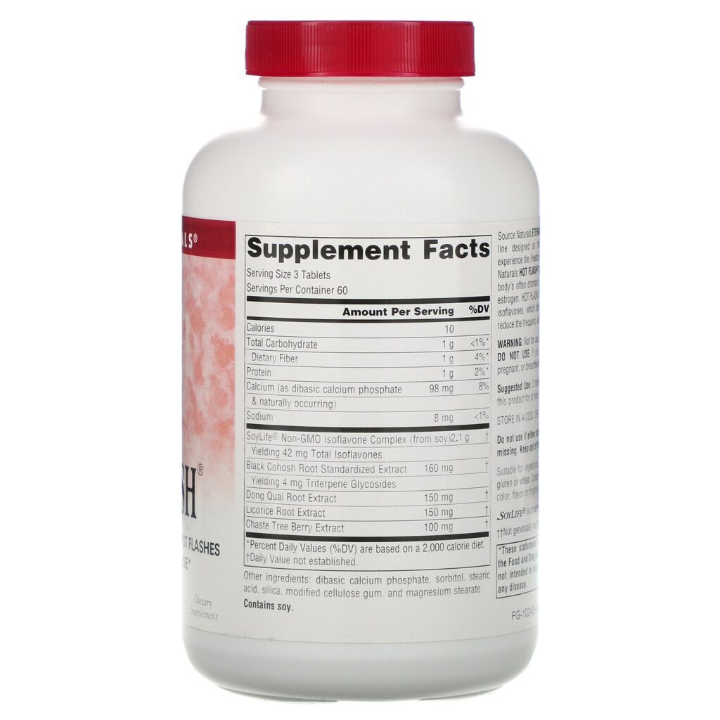 Source Naturals, Hot Flash, 180 tabletes - Imagem 2