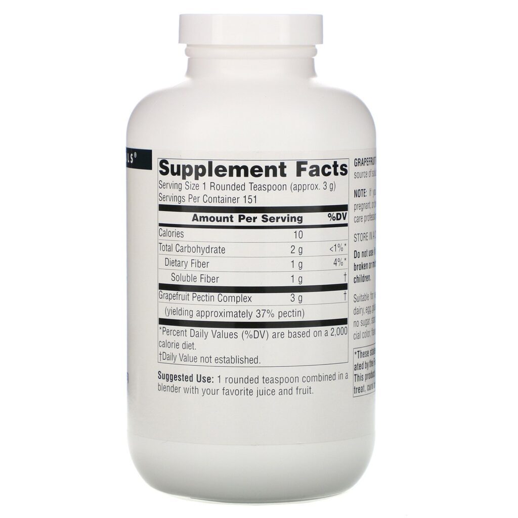 Source Naturals, Pectina de Toranja, em pó, 16 oz (453,6 g) - Imagem 2
