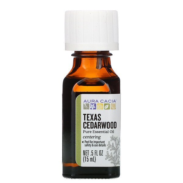 Aura Cacia, Óleo Essencial Puro, Cedro-do-Texas, 15 ml (0,5 fl oz)