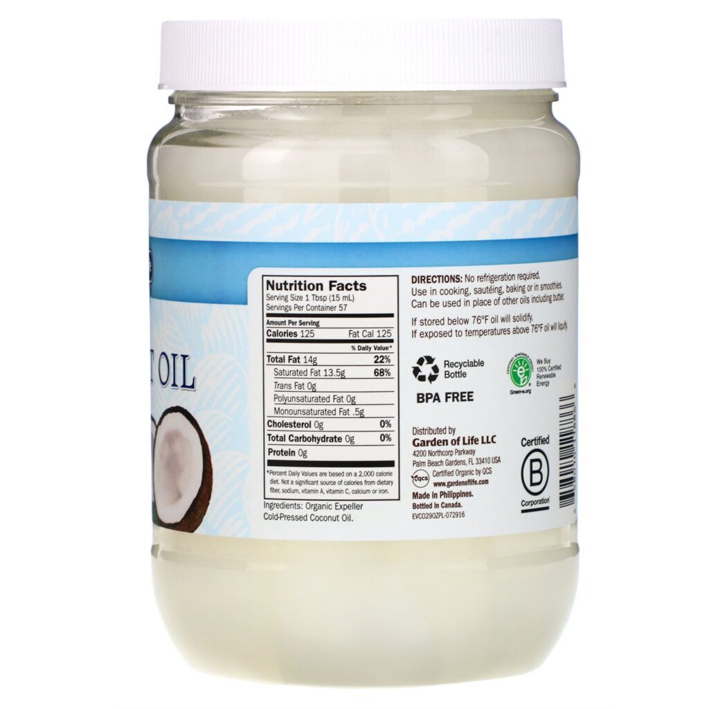 Garden of Life, Óleo de Coco Cru Extra Virgem, 858 ml (29 fl oz) - Imagem 2