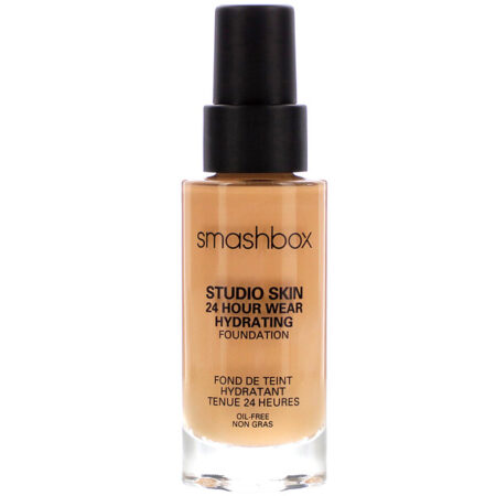 Smashbox, Studio Skin 24 Hour Wear Hydrating Foundation, 2.3 Light Medium with Warm Undertone, 1 fl oz (30 ml)