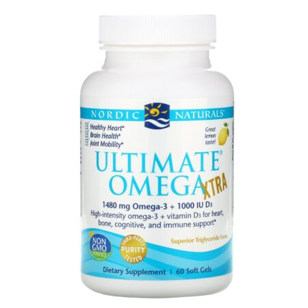 Nordic Naturals, Ultimate Omega Xtra, Limão, 1.000 mg, 60 Gels Macios - Image 3