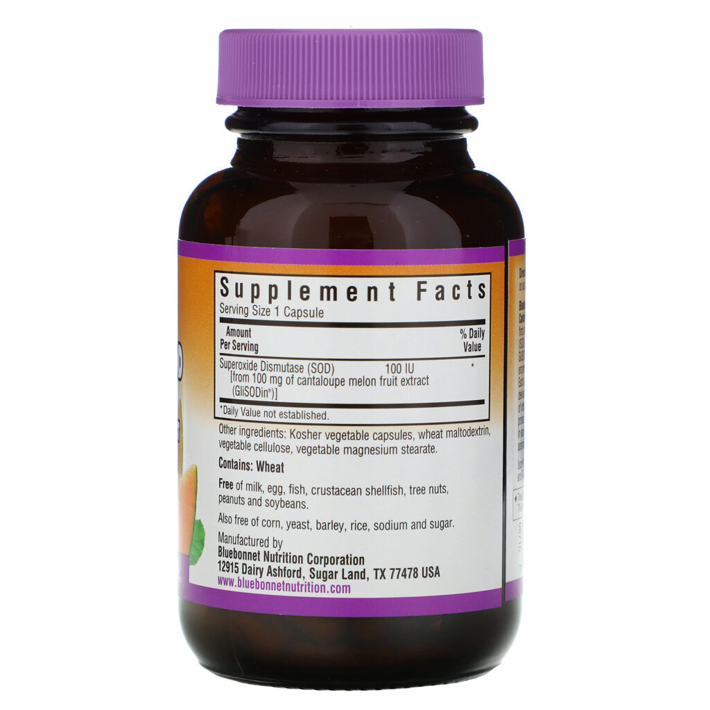 Bluebonnet Nutrition, Extrato de Melão Cantaloupe, 100 UI, 60 Cápsulas Vegetais - Imagem 2