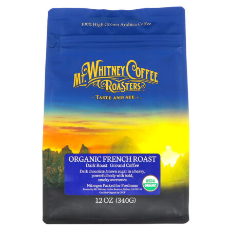 Mt. Whitney Coffee Roasters, Organic French Roast, Dark Roast, Ground Coffee, 12 oz (340 g)