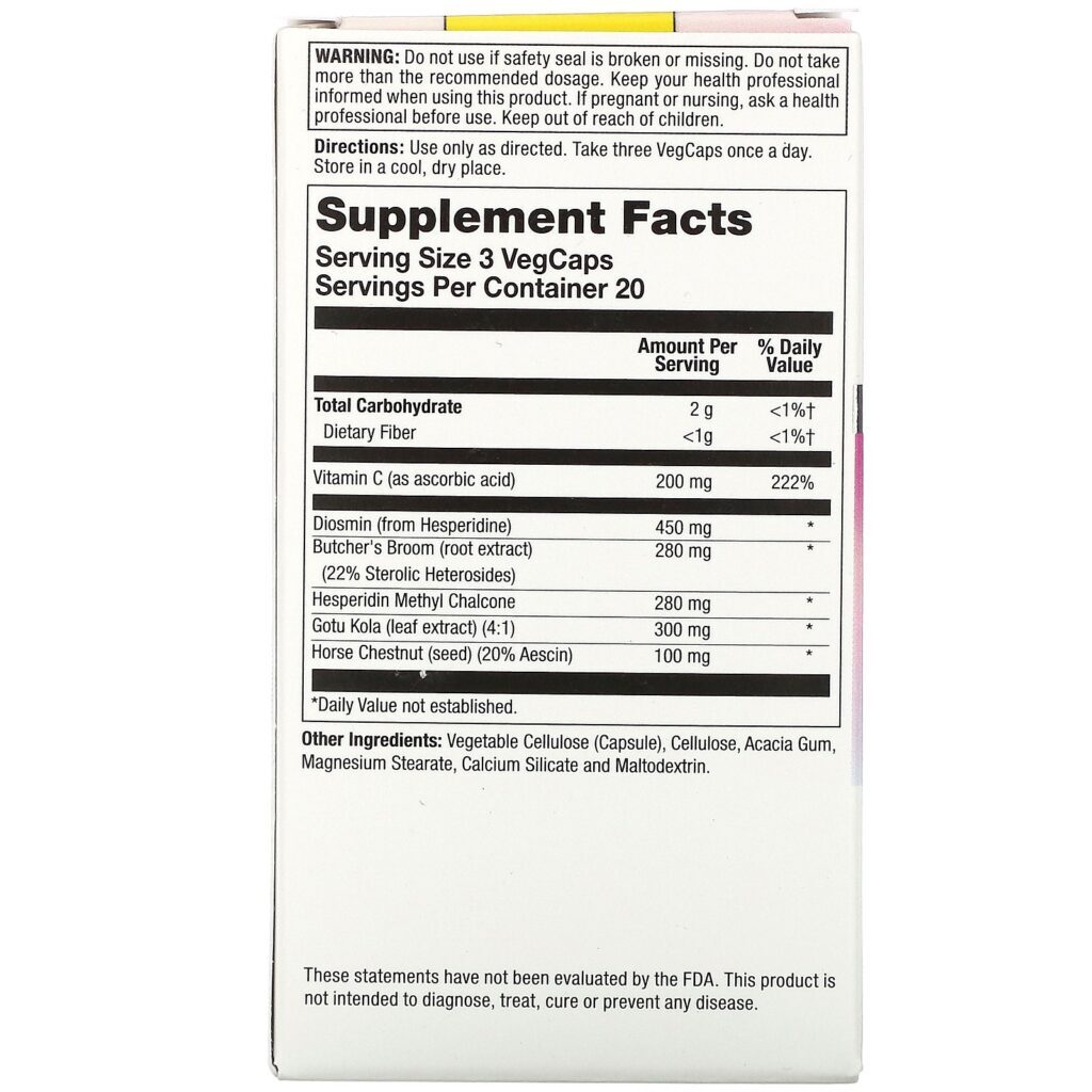 Natural Balance, Belas Pernas, Fórmula Ultra para Veias, 60 Cápsulas Vegetarianas - Imagem 2