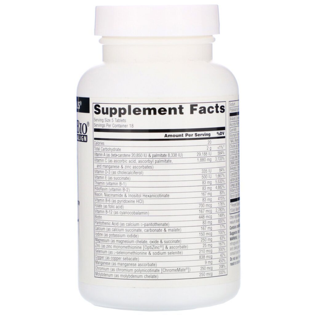 Source Naturals, Elan Vital Múltiplo, 90 Comprimidos - Imagem 2