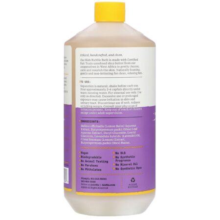 Alaffia, Everyday Shea, Banho de Espuma, Bebês e Crianças, Lavanda e Erva Cidriera, 950 ml (32 fl oz) - Image 2