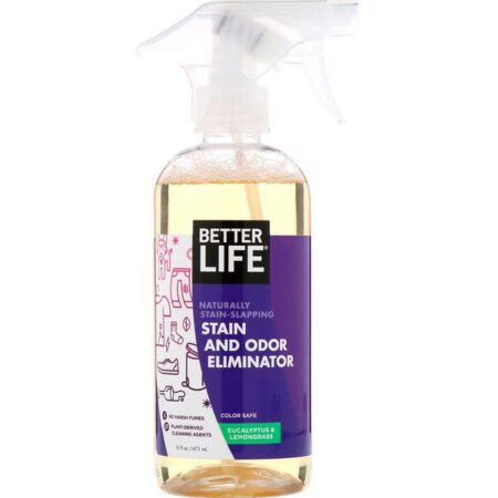 Better Life, Eliminador de Manchas e Odores, Eucalipto e Erva-Cidreira, 16 fl oz (473ml)