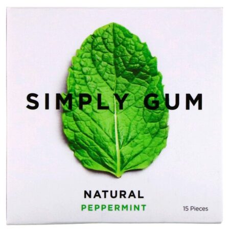 Simply Gum, Gum, Natural Peppermint, 15 Pieces