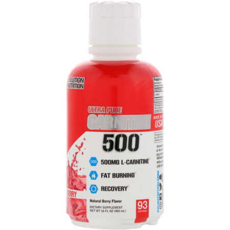 EVLution Nutrition, Ultra Pure CARNITINE500, Berry, 16 fl oz (465 ml)