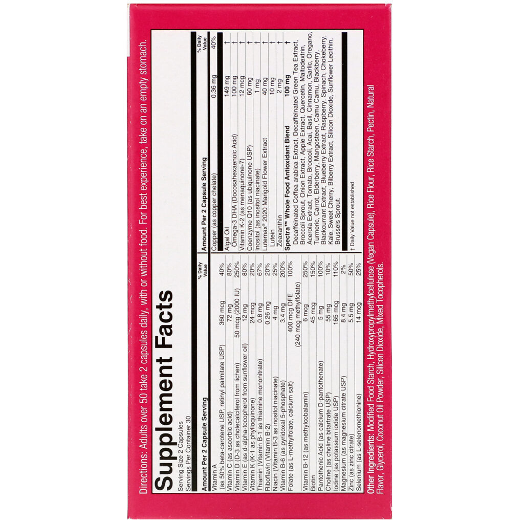 SmartyPants, Women's 50+ Formula, 60 Vegan Capsules - Imagem 2