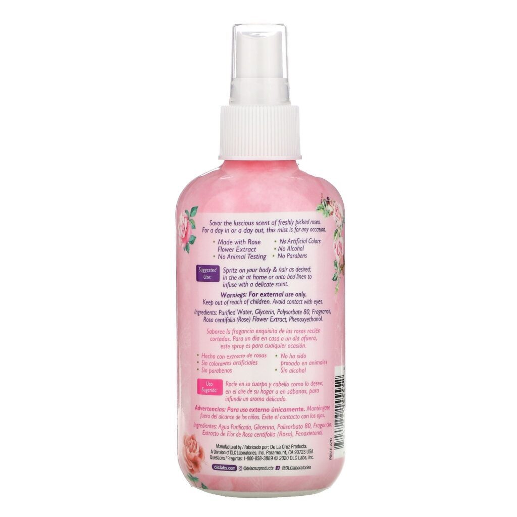 De La Cruz, Rose Water Body Mist, 8 fl oz (236 ml) - Imagem 2