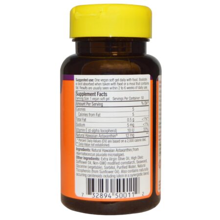 Nutrex Hawaii, BioAstin, 12 mg, 50 Cápsulas Softgel Veganas - Image 2