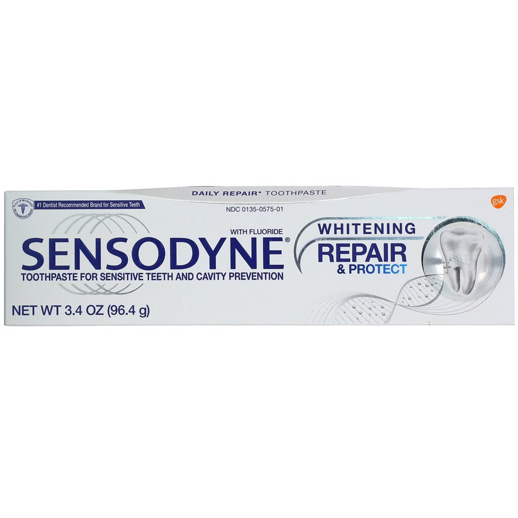 Sensodyne, Repair & Protect Whitening Toothpaste with Fluoride, 3.4 oz (96.4 g) - Imagem 2