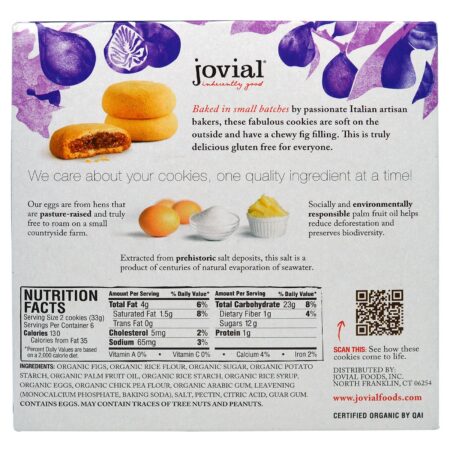 Jovial, Organic Cookies, Fig Fruit Filled, 6-1.2oz - Image 2