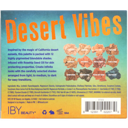 IBY Beauty, Eye Shadow Palette, Desert Vibes, 0.42 oz (12 g) - Image 3