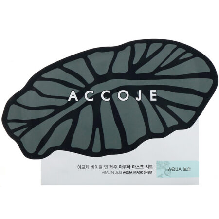 Accoje, Vital in Jeju, Aqua Sheet Mask, 8 Sheets, 22 ml Each