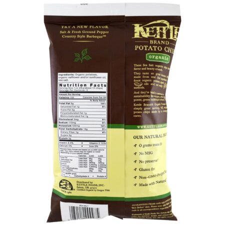 Kettle Foods, Chips de Batata Orgânica, Sal Marinho, 5 oz (142 g) - Image 2