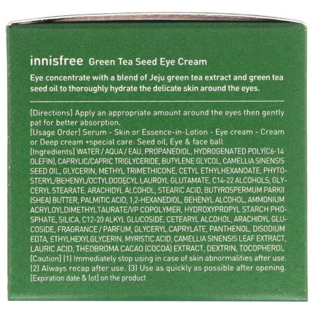 Innisfree, Creme de Semente de Chá Verde para os Olhos, 1,01 fl oz (30 ml) - Image 3