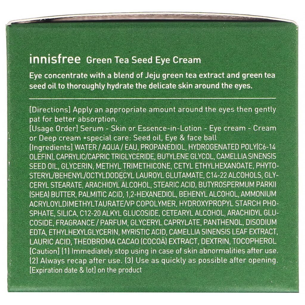 Innisfree, Creme de Semente de Chá Verde para os Olhos, 1,01 fl oz (30 ml) - Imagem 3