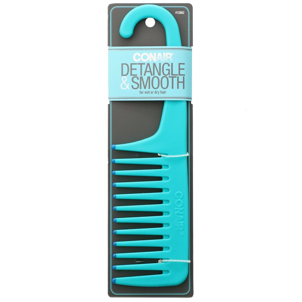 Conair, Pente para desembaraçar e alisar no chuveiro, para cabelo úmido ou seco, 1 pente - Imagem 2