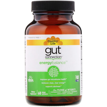 Country Life, Gut Connection, Energy Balance, 60 Vegan Capsules - Image 3