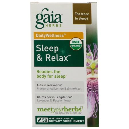 Gaia Herbs, Alívio Rápido, Durma & Relaxe, 50 Cápsulas