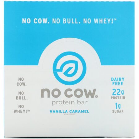 No Cow, Barra de Proteína, Caramelo de Baunilha, 12 Barras, 60 g (2,12 oz) Cada - Image 2