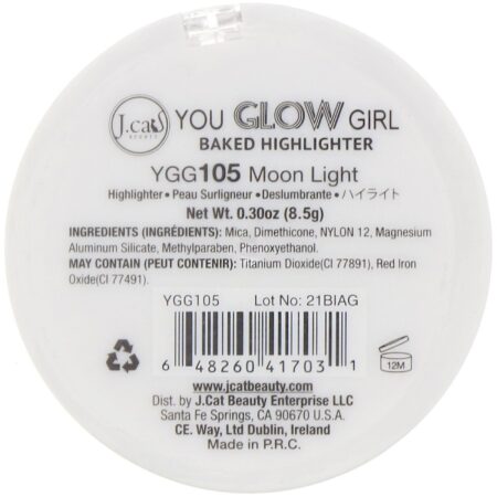 J.Cat Beauty, You Glow Girl, Iluminador Baked, YGG105 Luz da lua, 8,5 g - Image 3