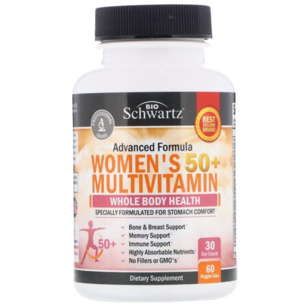 BioSchwartz, Fórmula Avançada de Multivitamínico para Mulheres Acima de 50 Anos, 60 Cápsulas Vegetais - Image 3