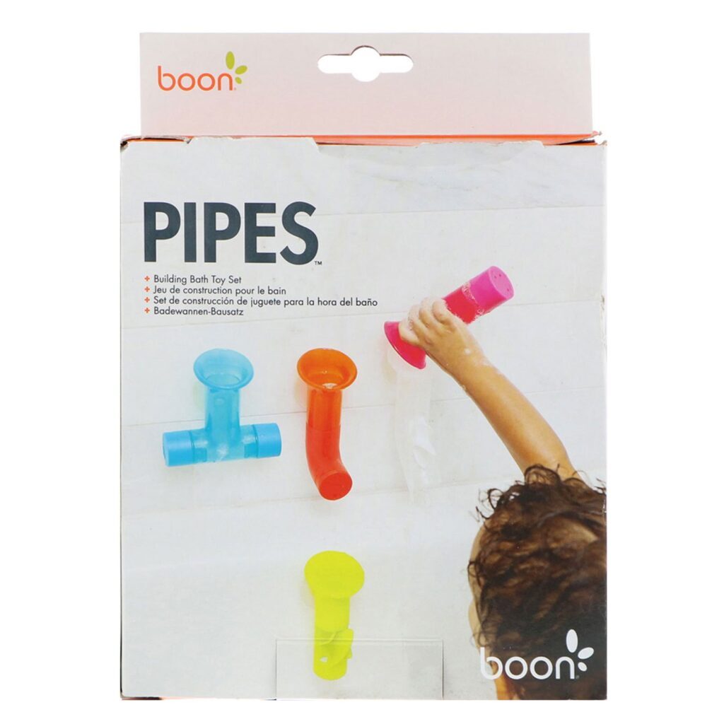 Boon, Pipes, Building Bath Toy Set, 5 Bath Toys, Colors May Vary, 12+ Months - Imagem 2