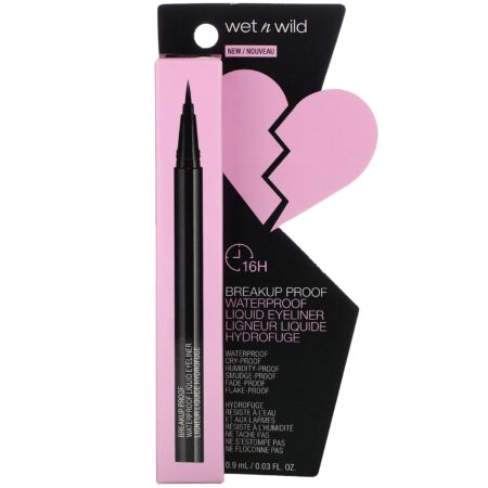 Wet n Wild, Breakup Proof Waterproof Liquid Eyeliner, Ultra Black, 0.03 fl oz (0.9 ml) - Image 2