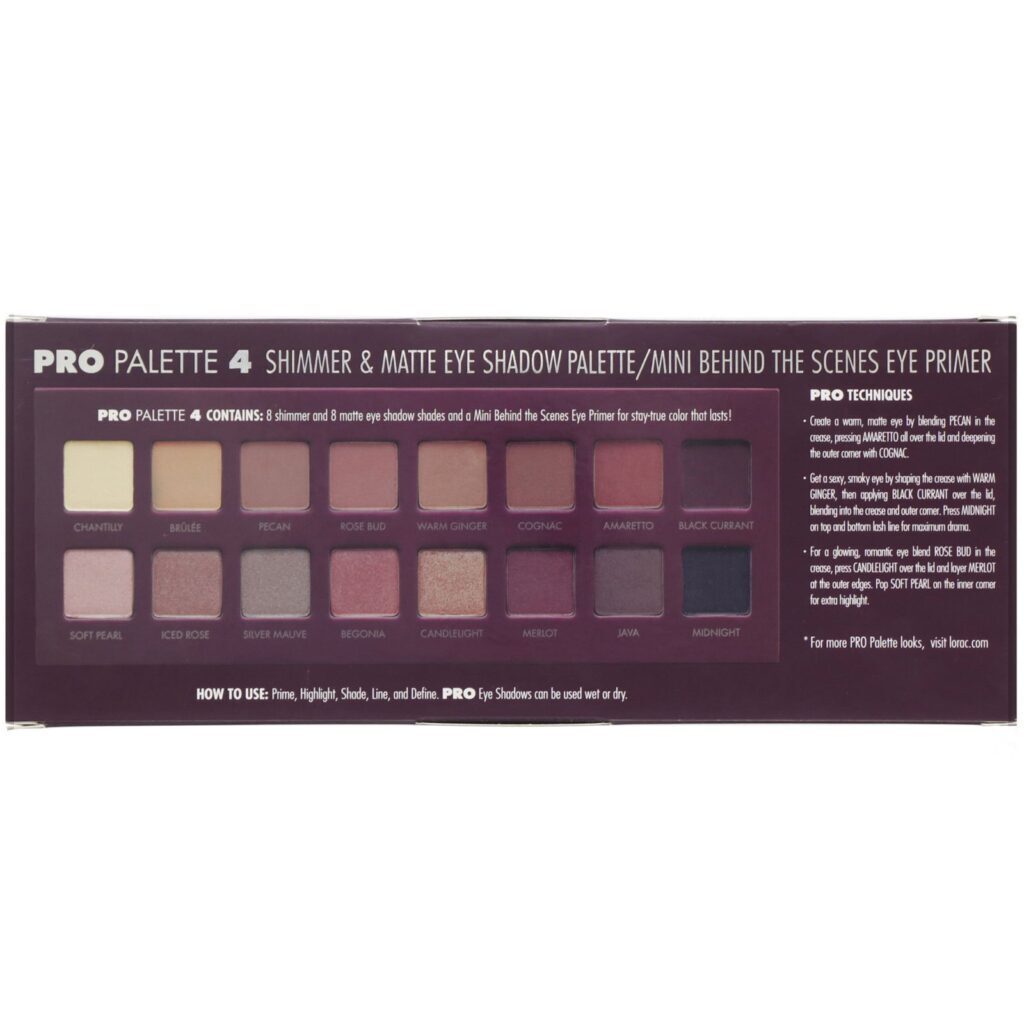 Lorac, Paleta Pro 4 com Miniprimer para Olhos Behind The Scenes, 14,3 g (0,51 oz) - Imagem 3